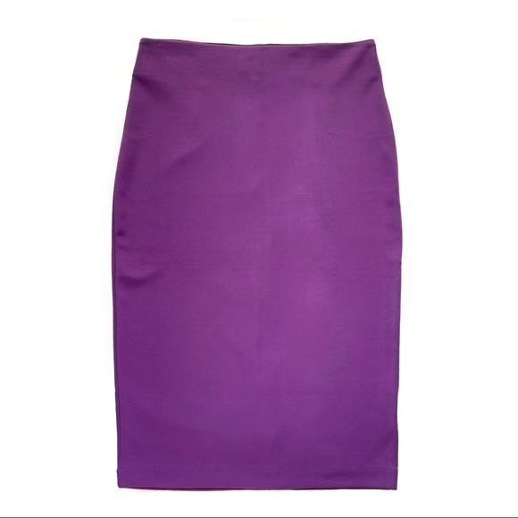 ❌SOLD❌NY&Co. Stretch Purple Scuba Pencil Skirt - Picture 2 of 5